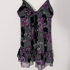 Black and purple floral fairy